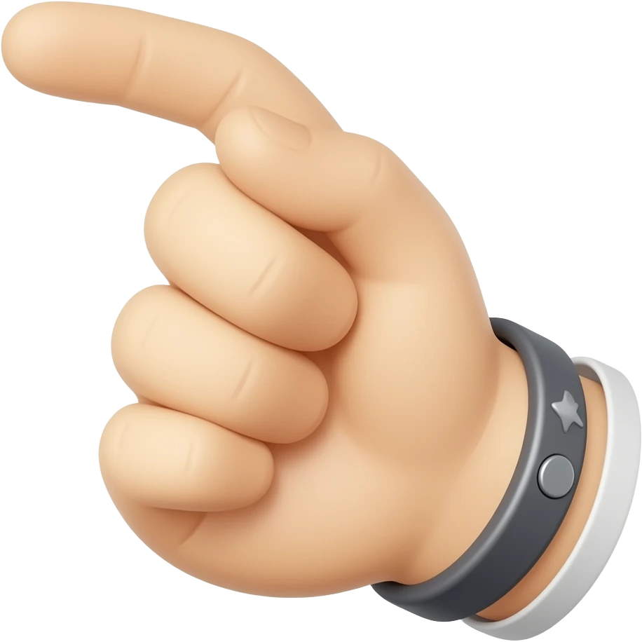 Middle finger bent emoji