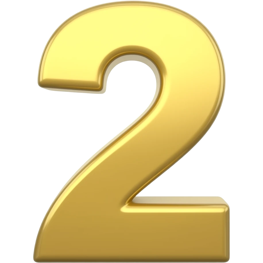 Golden nummbers emoji