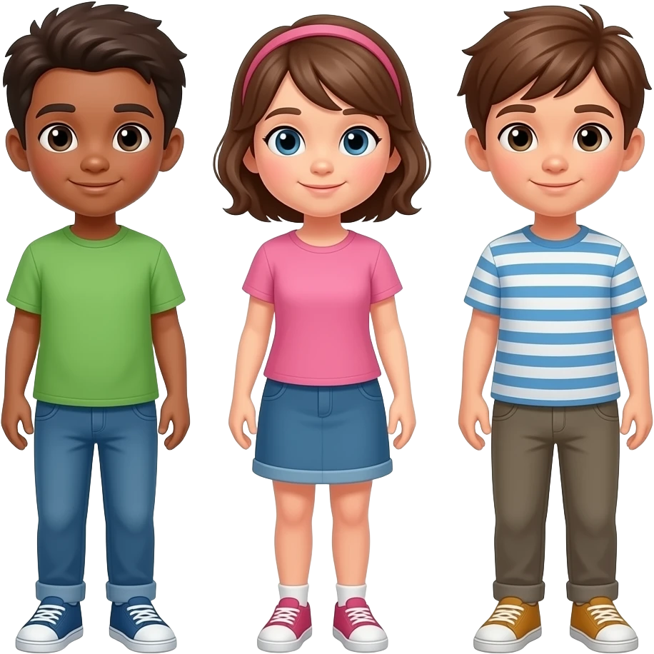 3 kids emoji