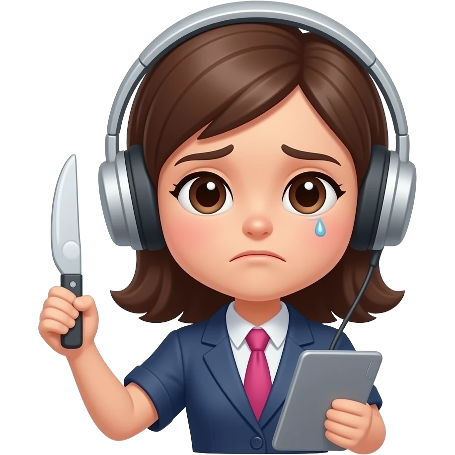 clock out with tired looking face girl emoji