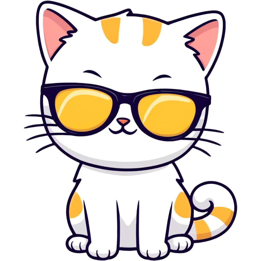 Cat with sunglasses emoji