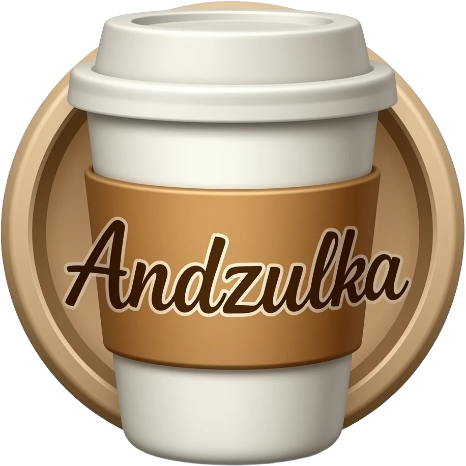 Coffee cup sign Andziulka emoji