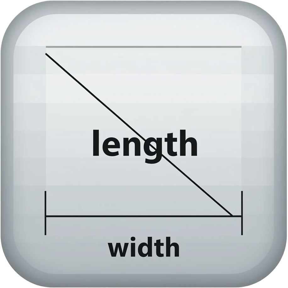 length and width emoji