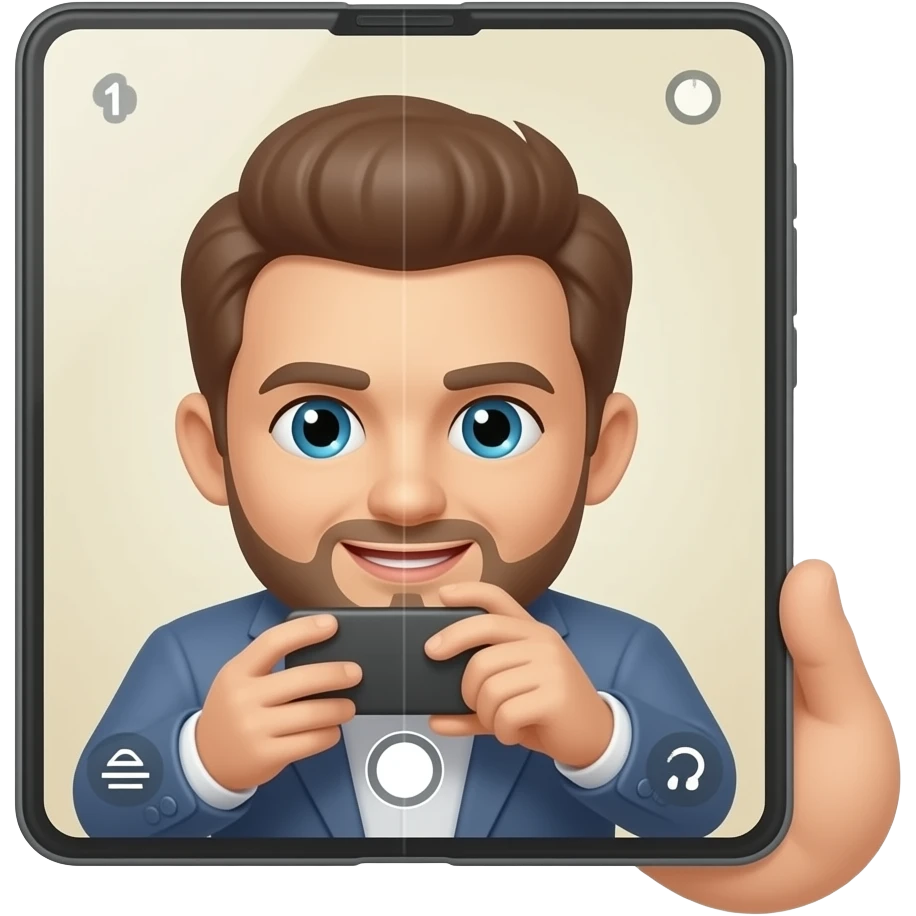 taking a photo fold phone emoji