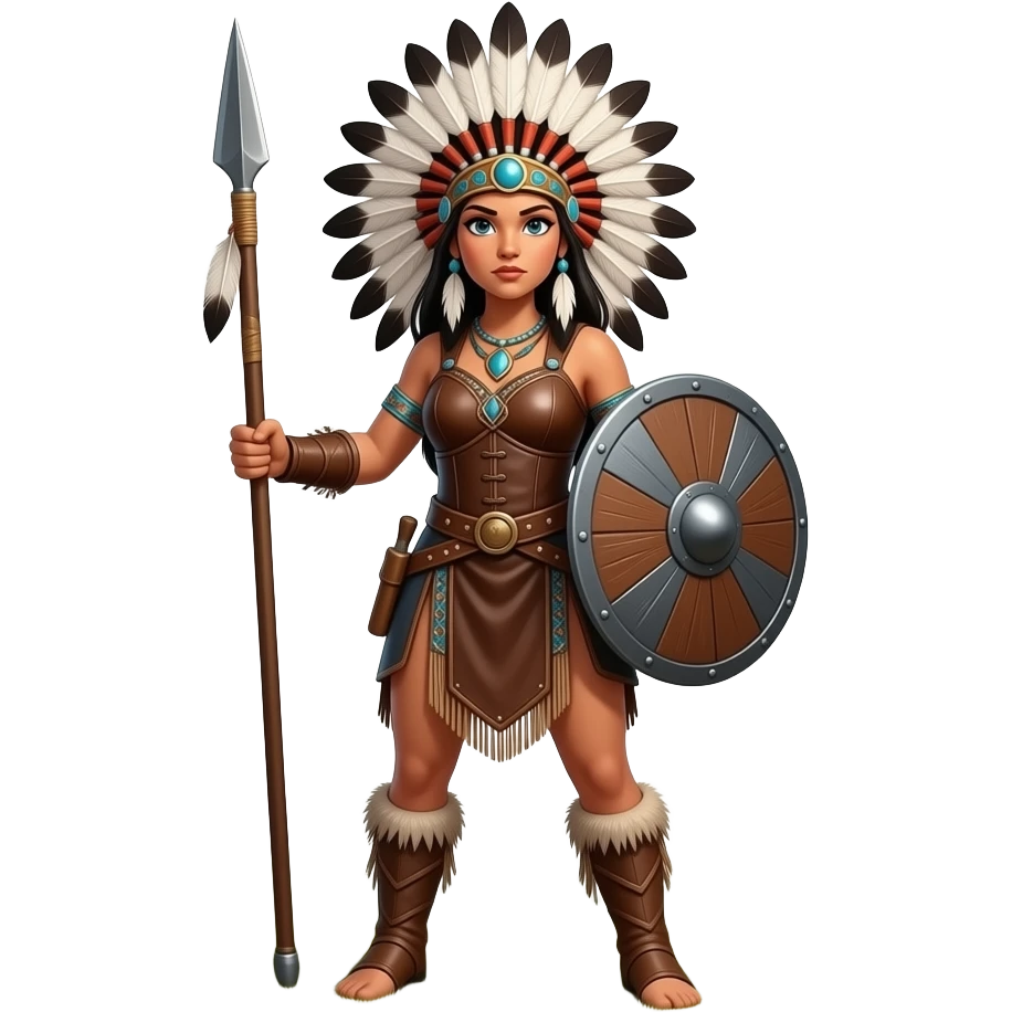 Make her an Indian warrior. Not from India.. but a Native American warrior emoji