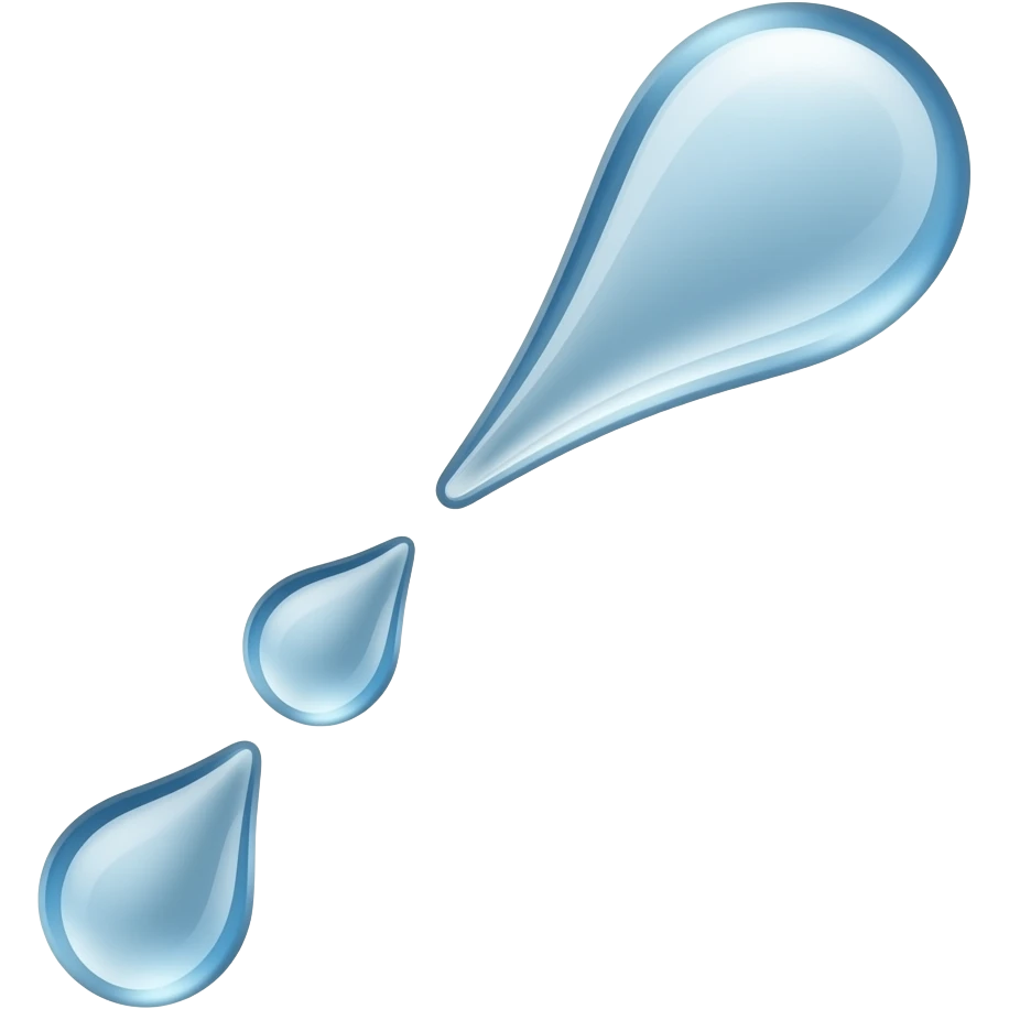 Three drops of water jet (directed downwards to the right) emoji