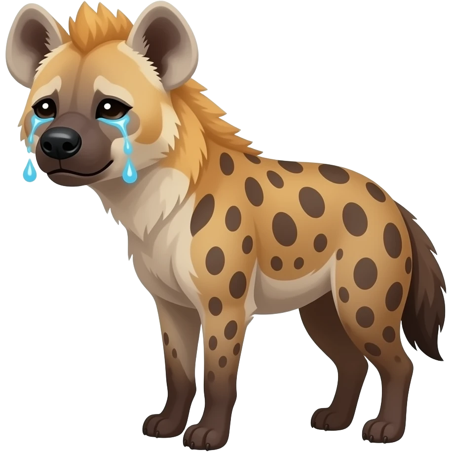 hyène femelle pleure emoji