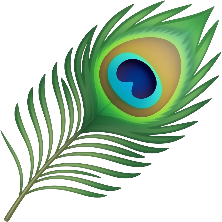Peacock feather emoji