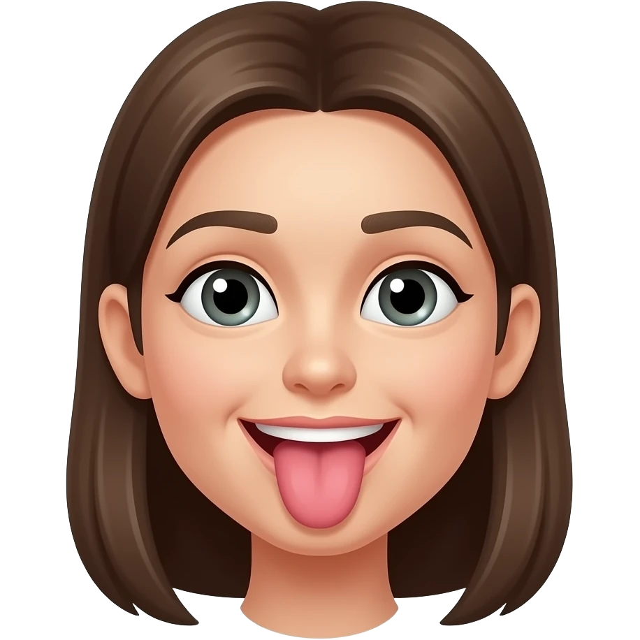 혀를 위로 낼름 하는 간단한 표정 emoji