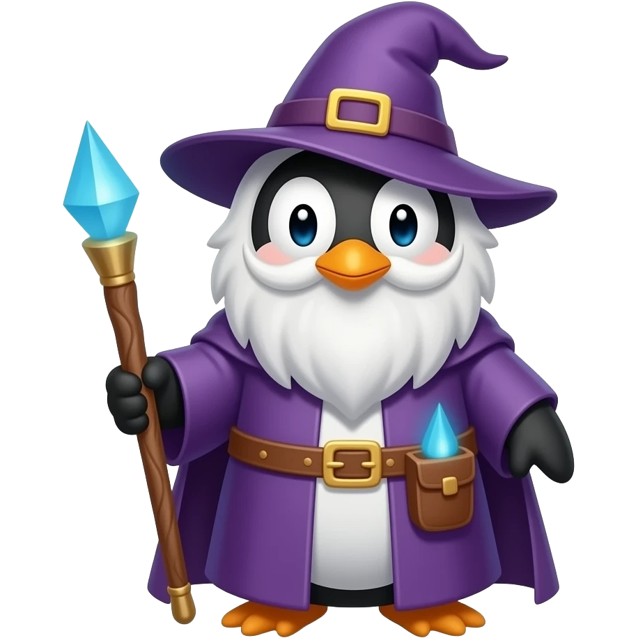 Penguin Wizard emoji