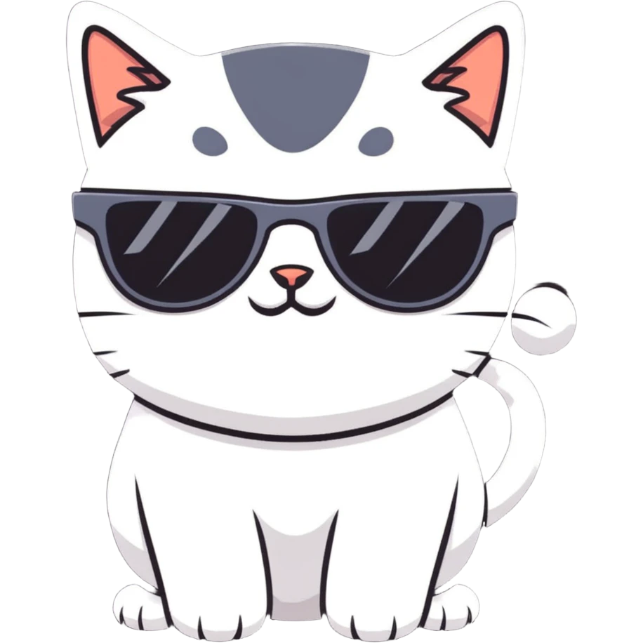 Cat with sunglasses emoji