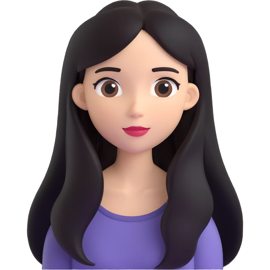 A dark long hair woman  emoji