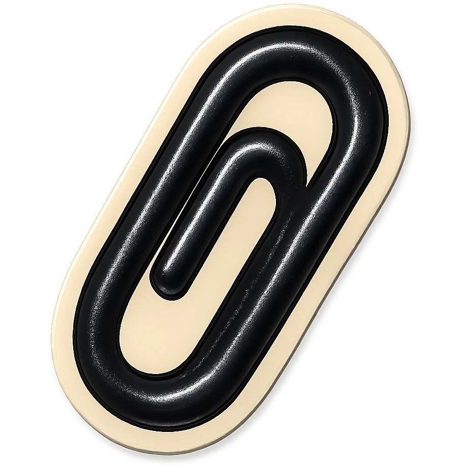 simple black paperclip emoji