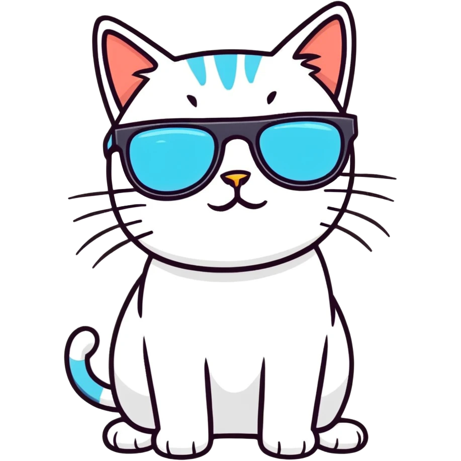 Cat with sunglasses emoji