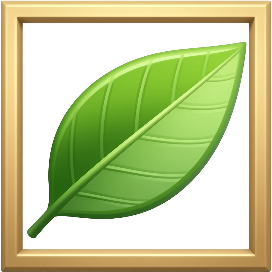 액자 속 녹차잎 emoji