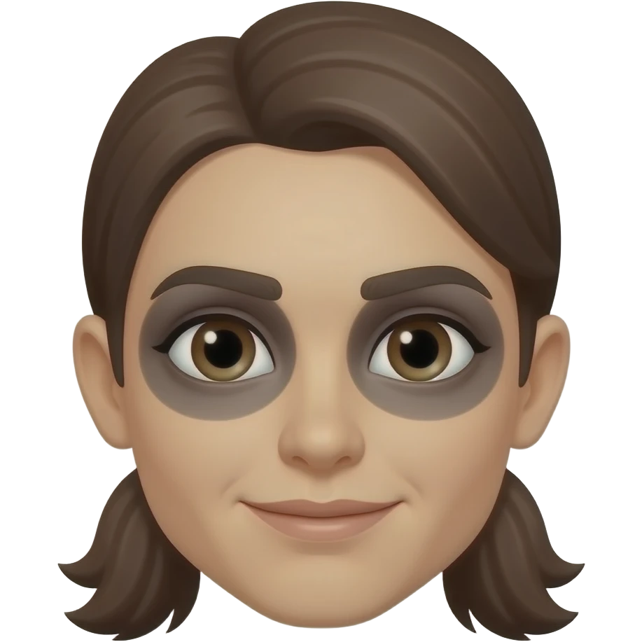 다크써클 엄청 짙게 내려온 얼굴 emoji