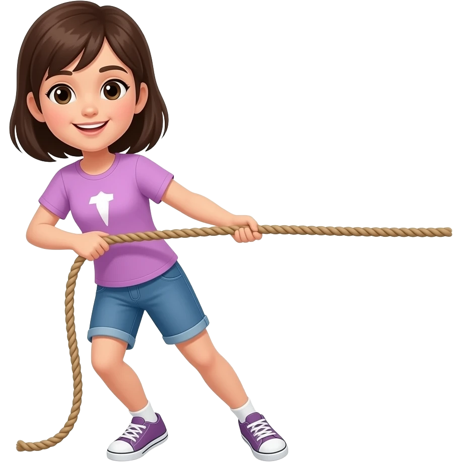 girl pull rope emoji