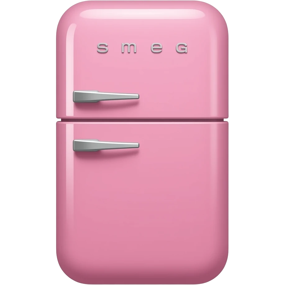 Розовый холодильник  smeg emoji