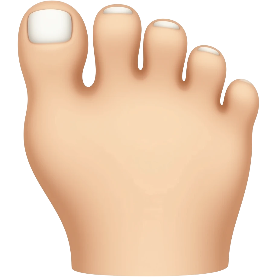 Only ONE toe emoji
