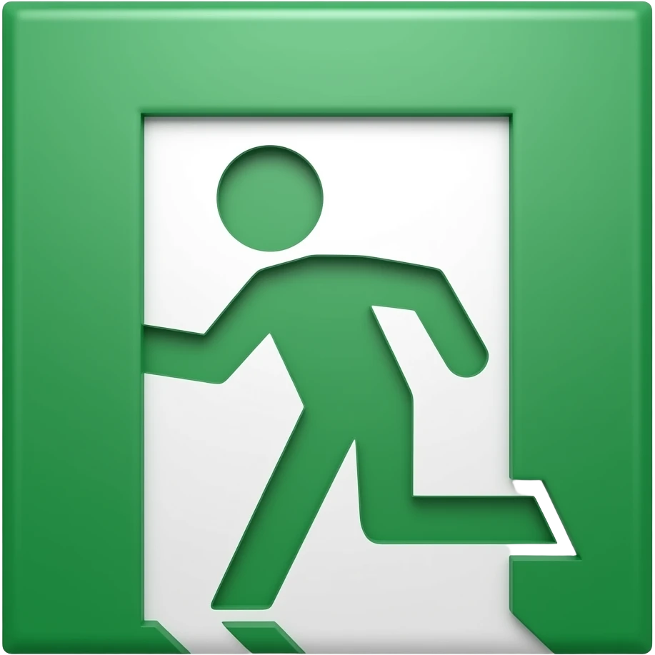Emergency exit emoji