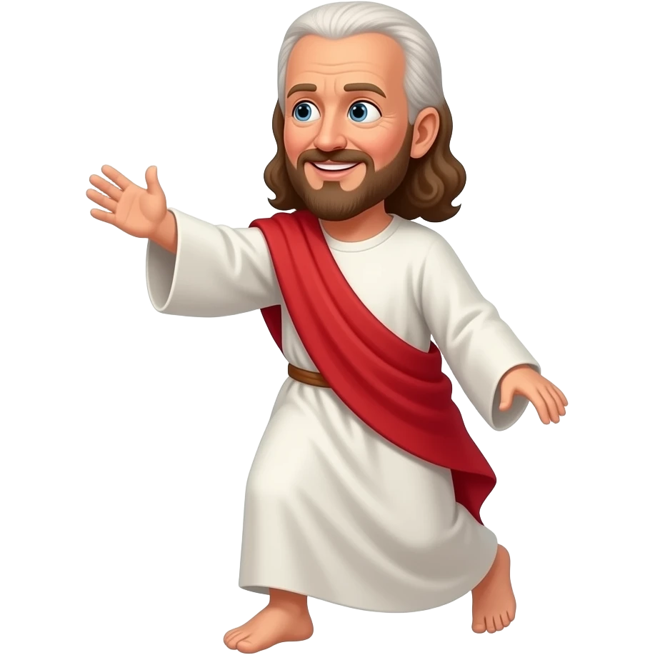 Jesus throwing Biden into fire emoji