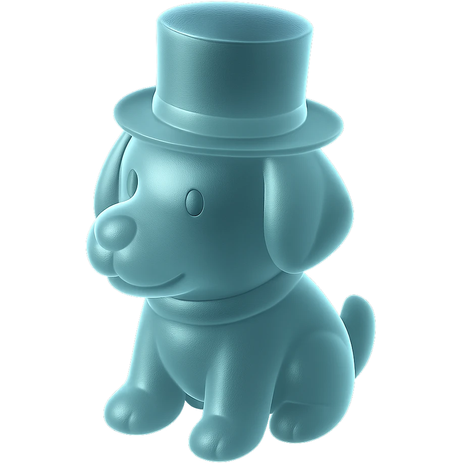 dog in a top hat emoji