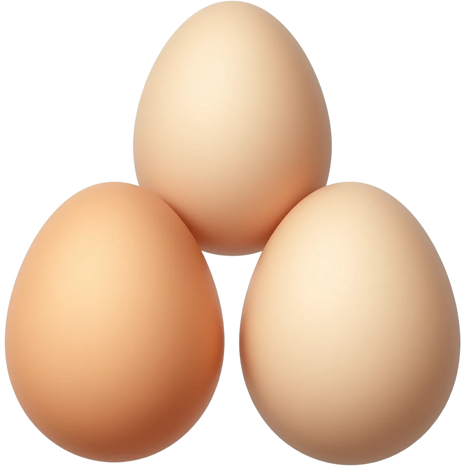 three eggs emoji