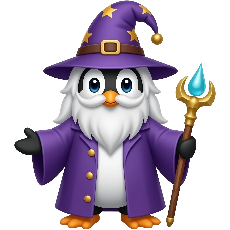 Penguin Wizard emoji
