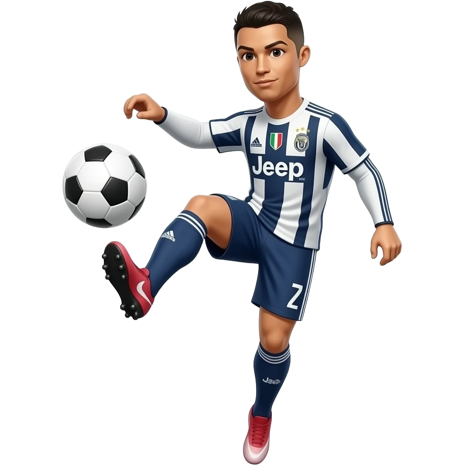 Make a Cristiano ronaldo doing bicycle kick emoji