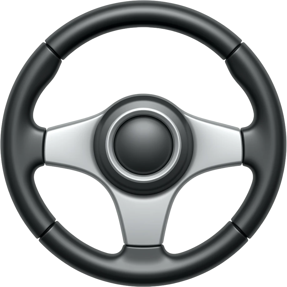 Car steering wheel emoji