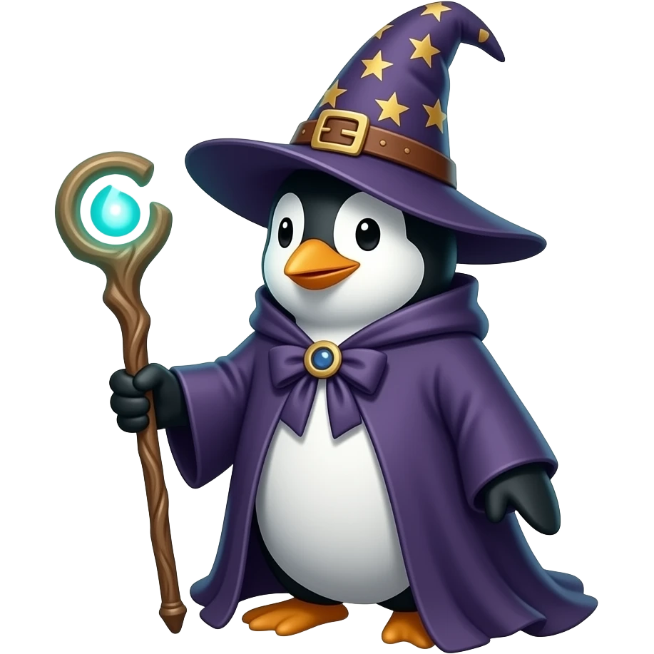 Penguin Wizard emoji