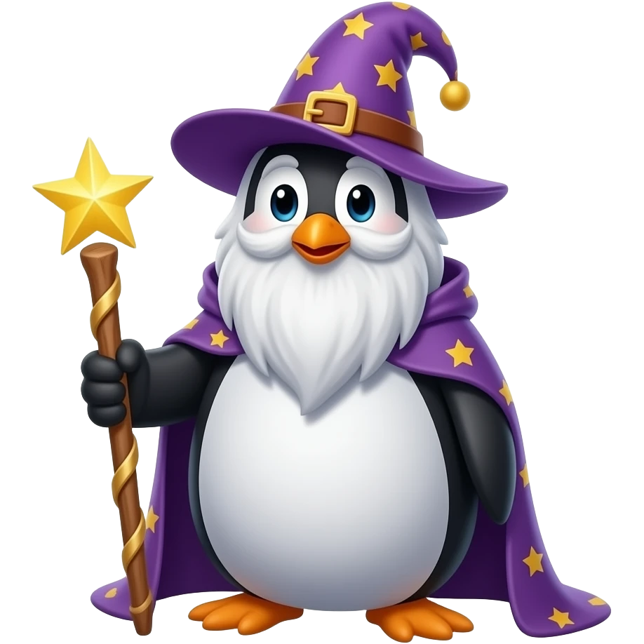 Penguin Wizard emoji