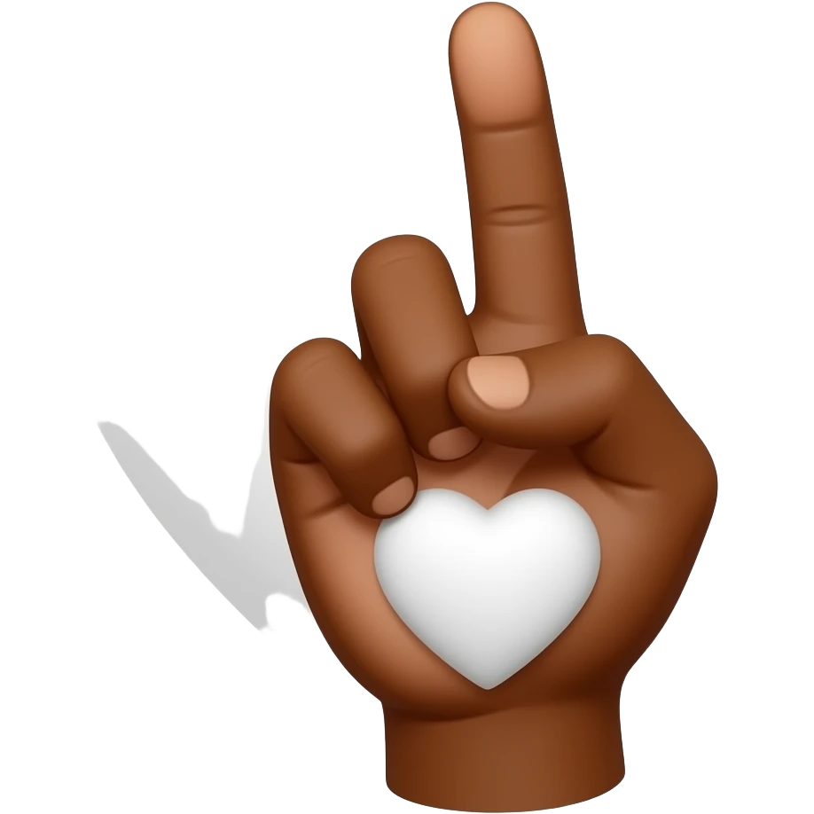 🫰🏿🤍 emoji