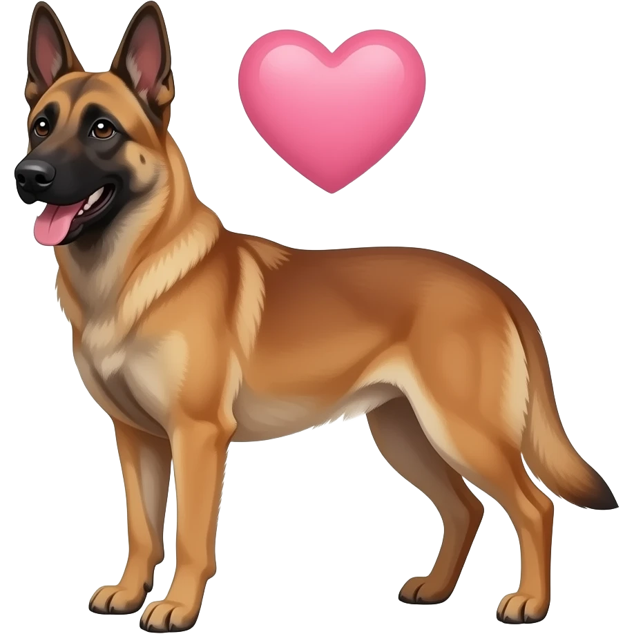 Belgian Malinois sending Love emoji