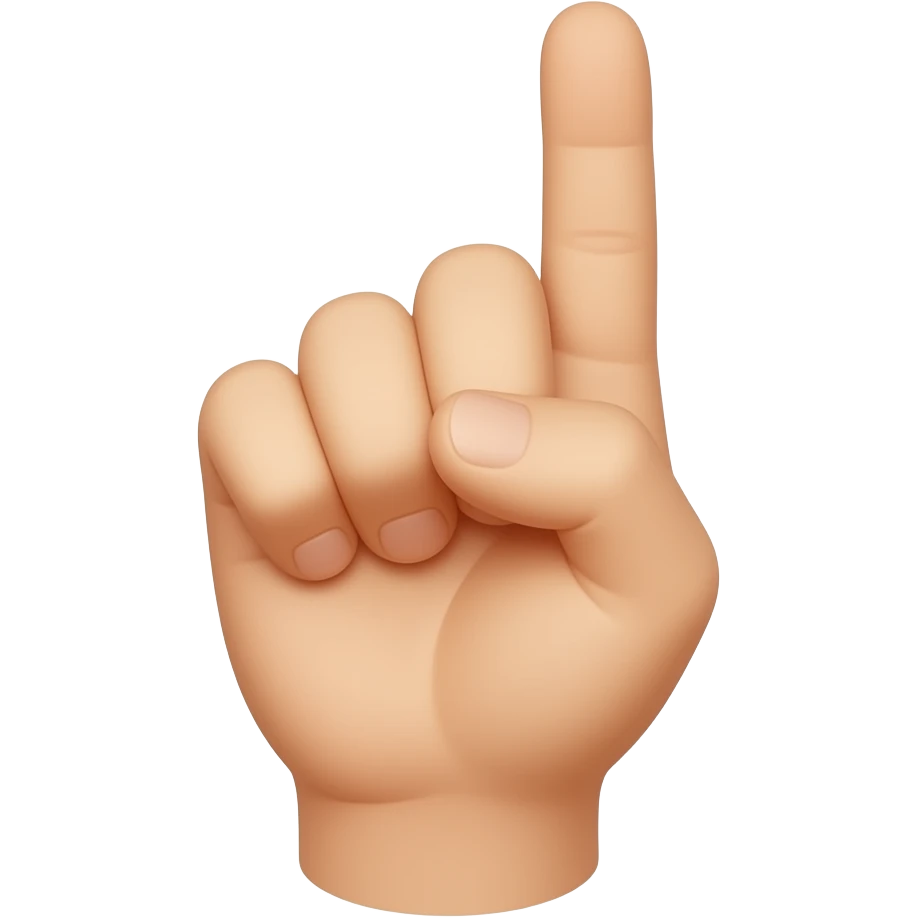 Bent pointer finger emoji