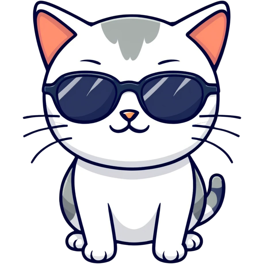 Cat with sunglasses emoji