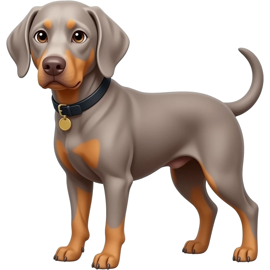 nervous weimaraner emoji