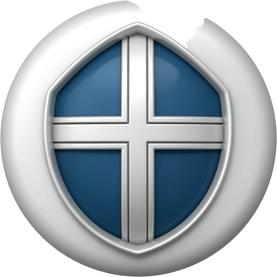 Bishop emblem with a touch of dark blue emoji