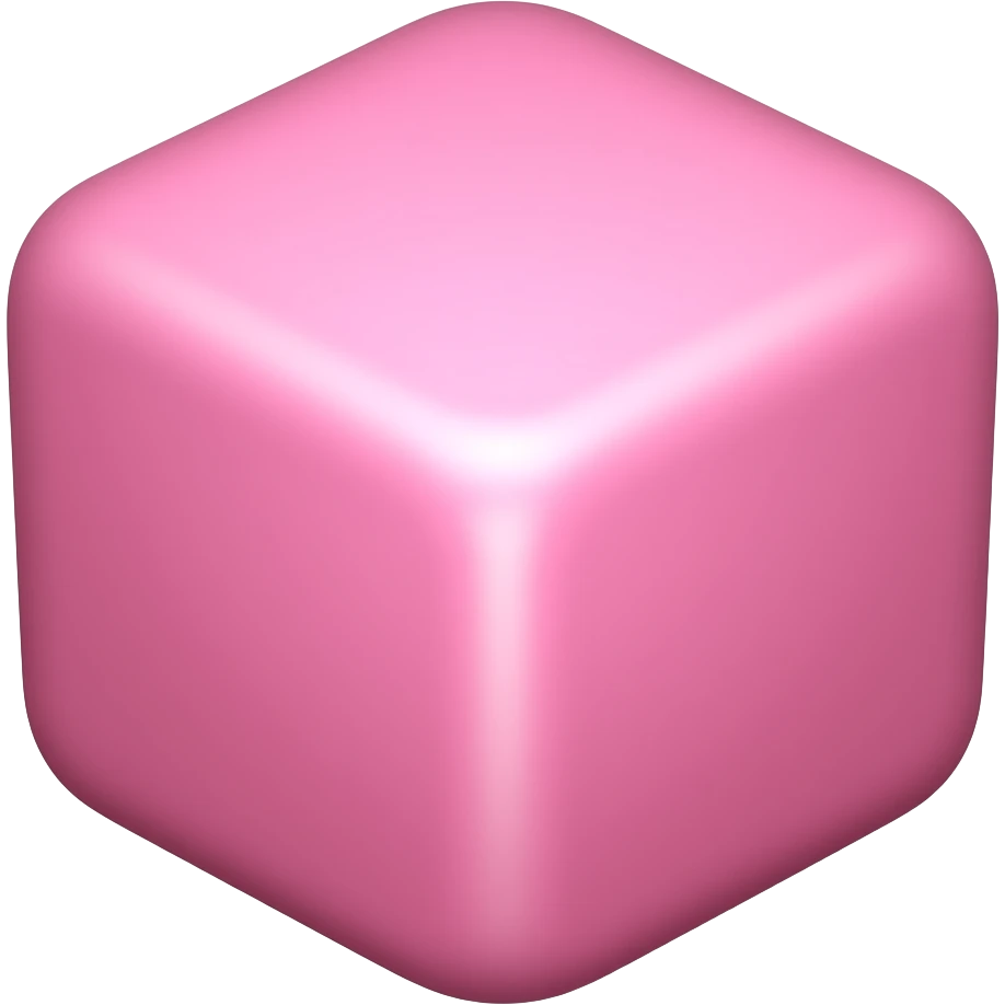 Pink cube emoji