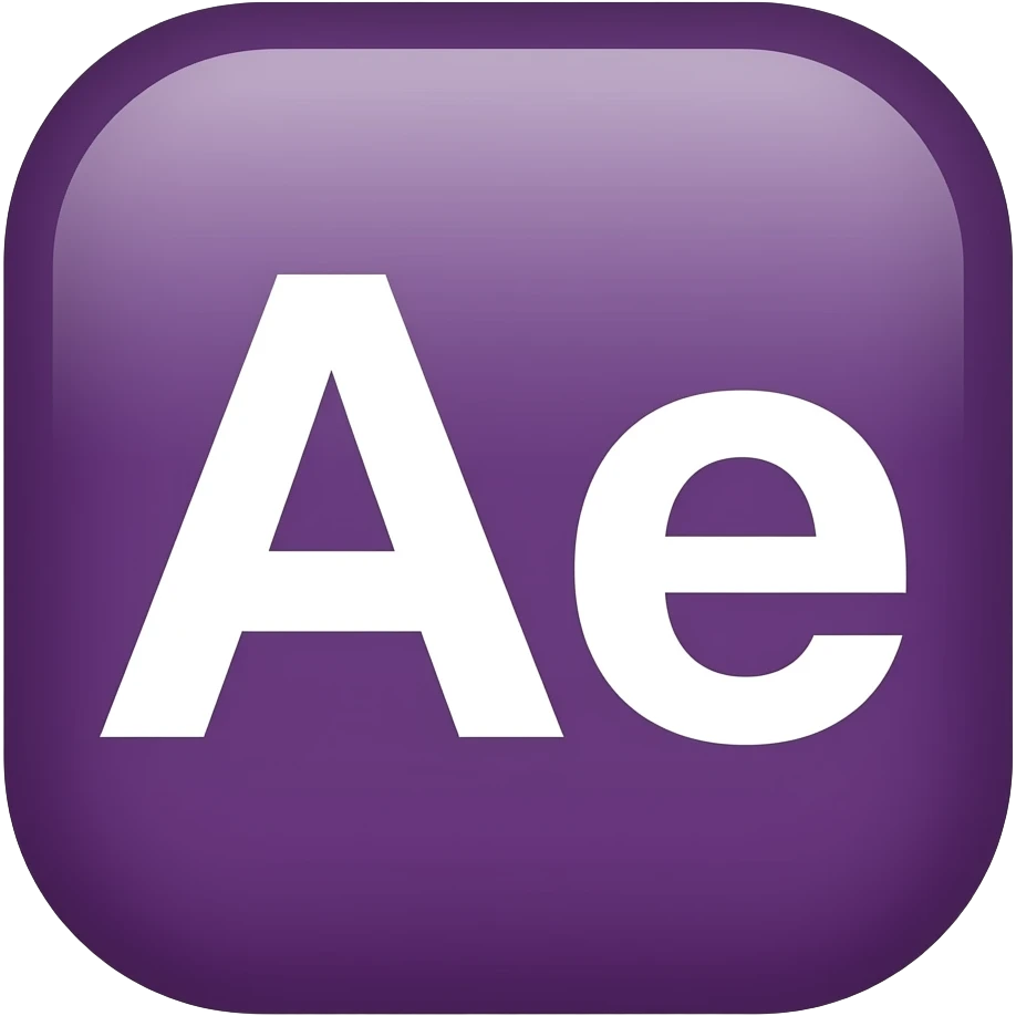 White Ae with dark purple background emoji