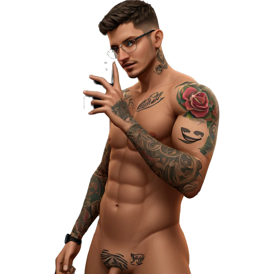 intimate moment with tattoos emoji