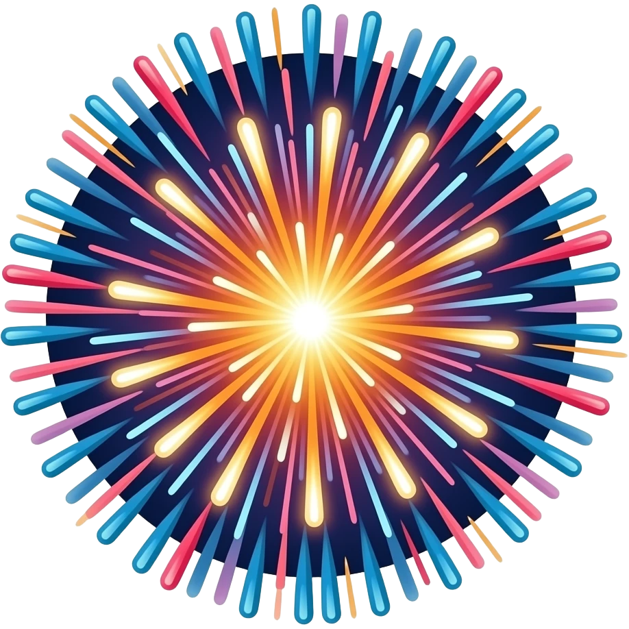 multi firework explotion emoji