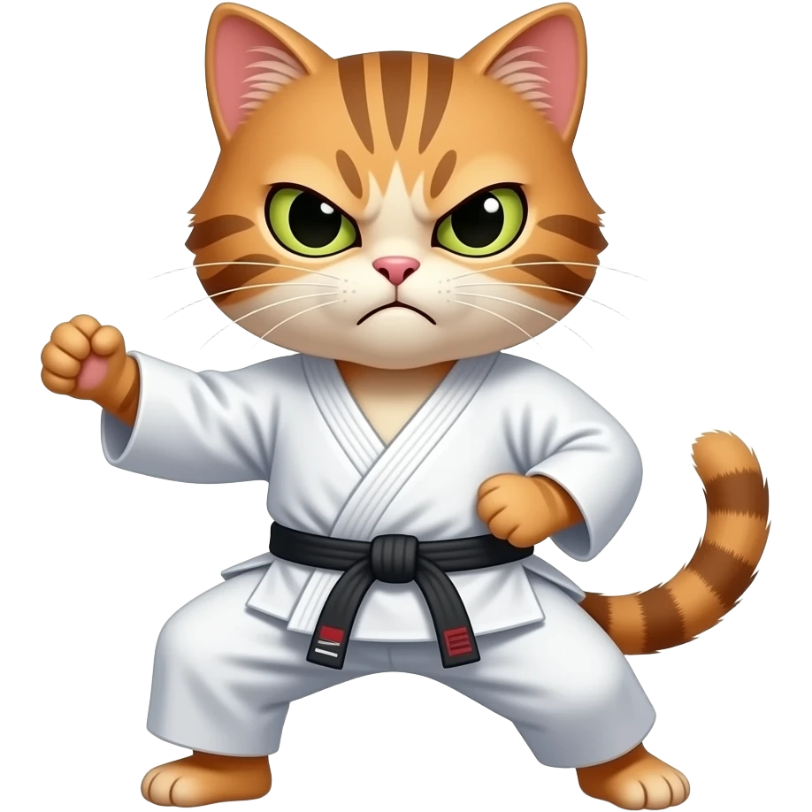 jiu-jitsu cat angry emoji