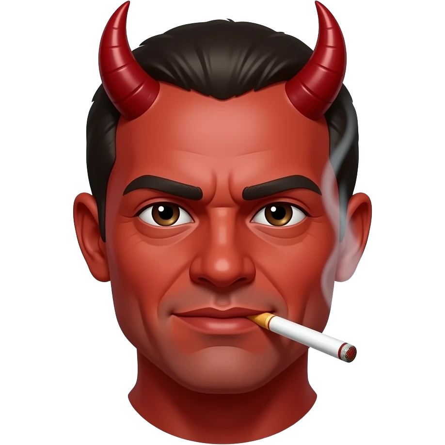 Make a Devil smoking emoji