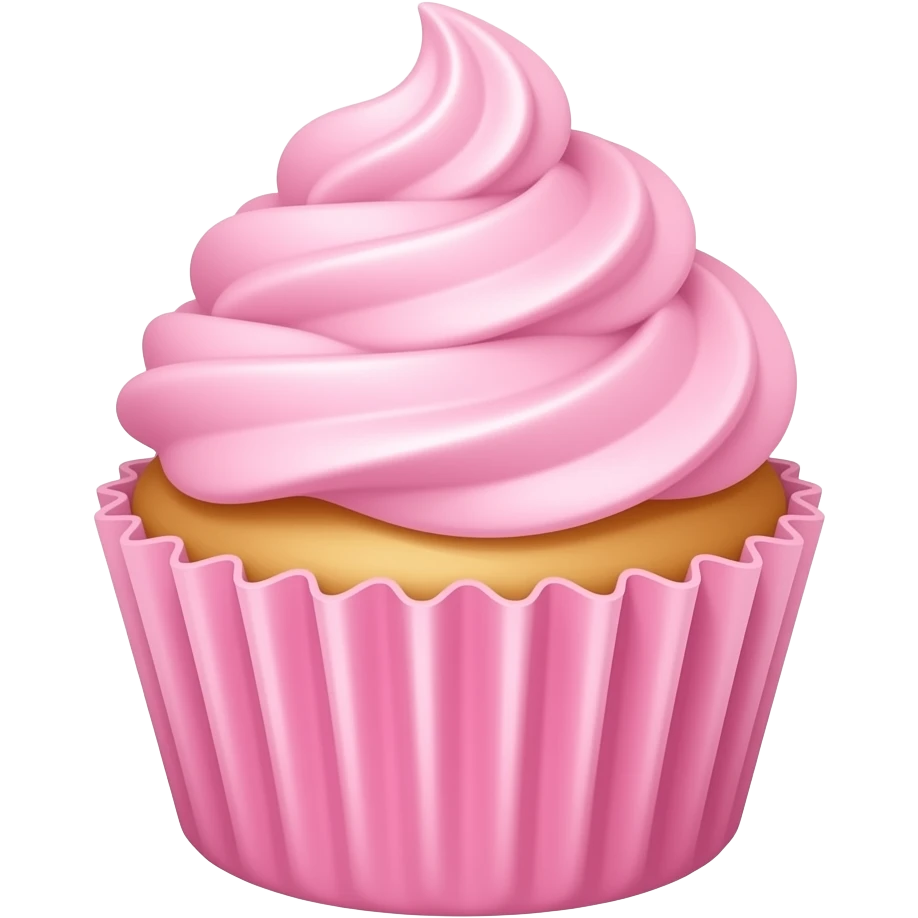 Cupcake with pink icing emoji