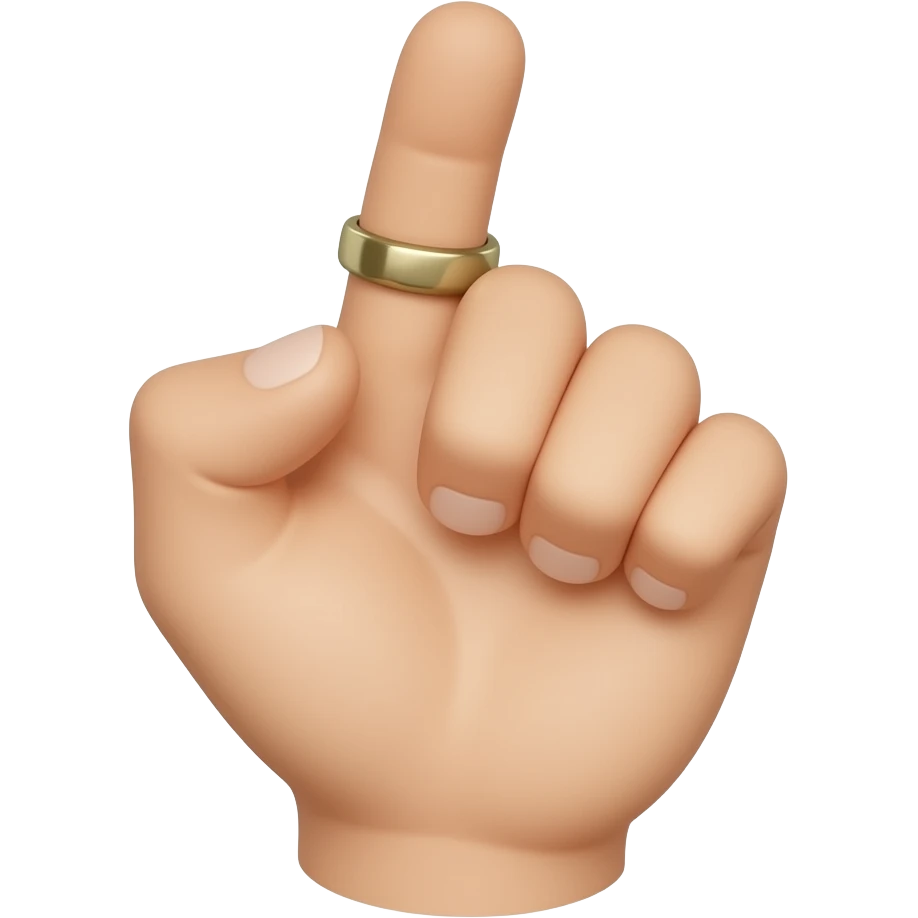 한손으로 중지와 약지를 꼬기 emoji