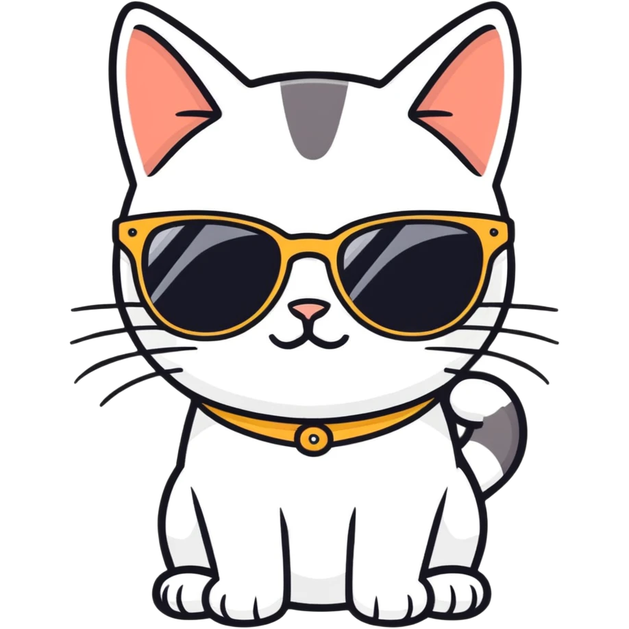 Cat with sunglasses emoji