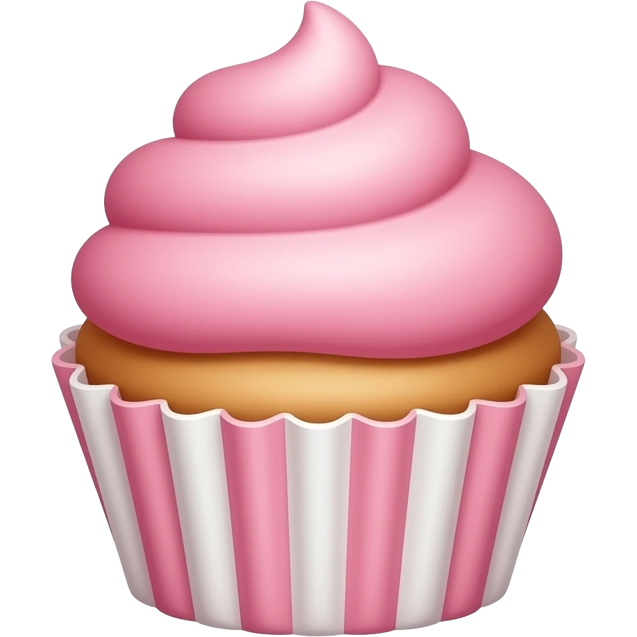 Cupcake with pink icing emoji
