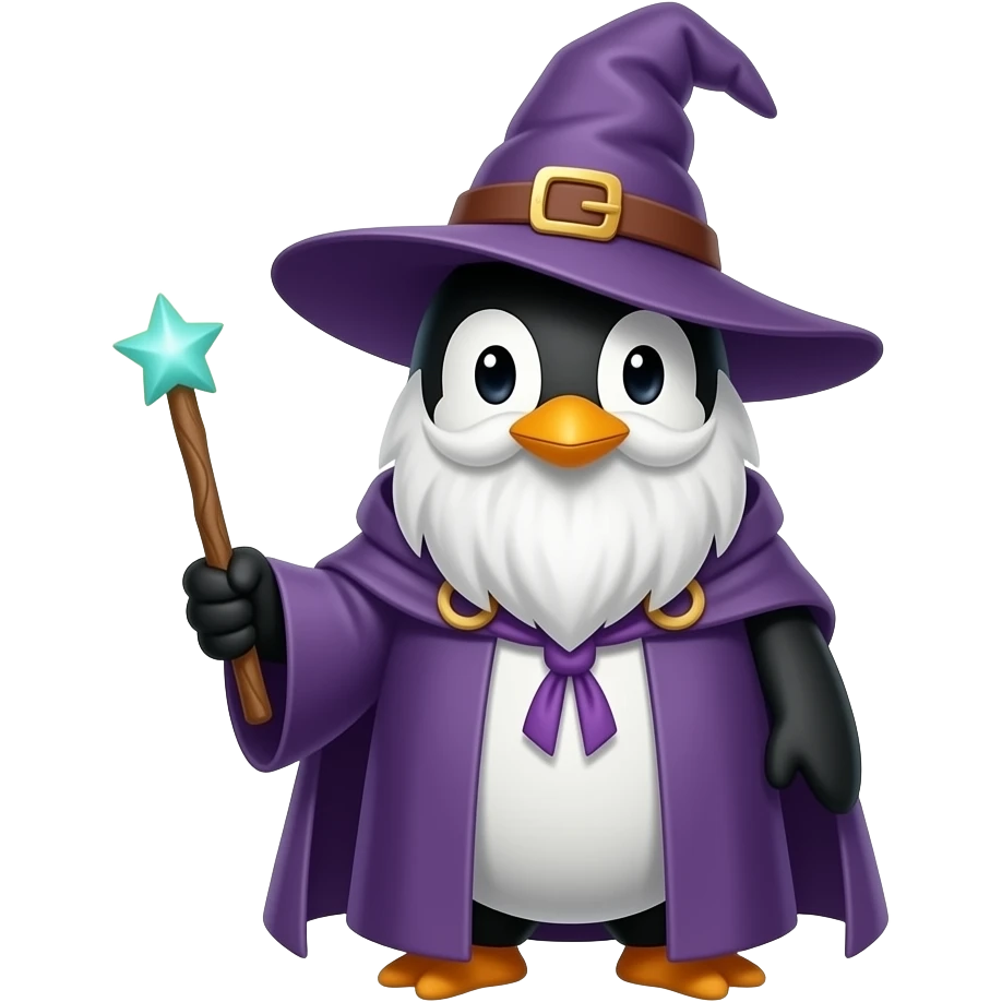 Penguin Wizard emoji