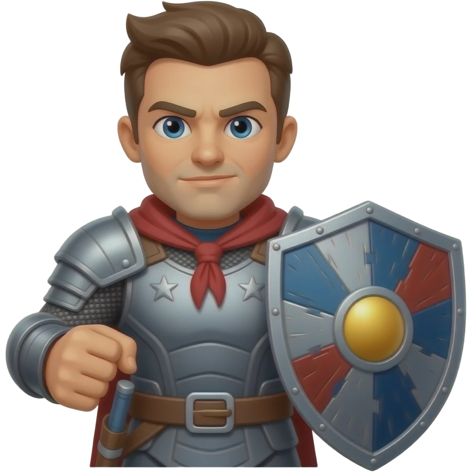 admin with a badass shield emoji